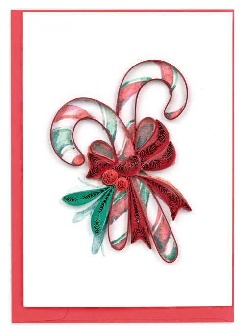 Candy Canes Quilling Enclosure Card