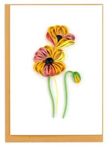 Orange Poppies Quilling Enclosure Card