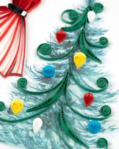 Christmas Lady Quilling Card