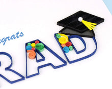 Load image into Gallery viewer, Congrats Grad Quilling Card
