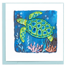 Load image into Gallery viewer, Decorative Sea Turtle Quilling Card
