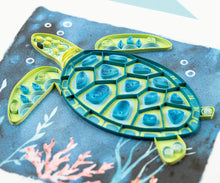 Load image into Gallery viewer, Decorative Sea Turtle Quilling Card
