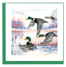 Load image into Gallery viewer, Duck Migration Quilling Card
