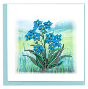 Forget Me Not Quilling Card