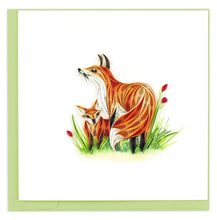 Load image into Gallery viewer, Fox &amp; Cub Quilling Card
