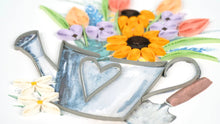Load image into Gallery viewer, Garden Watering Can Quilling Card
