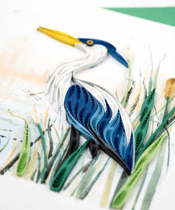Great Blue Heron Quilling Card
