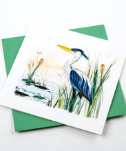 Load image into Gallery viewer, Great Blue Heron Quilling Card
