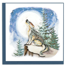 Load image into Gallery viewer, Howling Wolf Quilling Card
