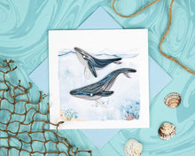 Load image into Gallery viewer, Humpback Whales Quilling Card
