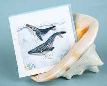 Load image into Gallery viewer, Humpback Whales Quilling Card
