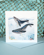 Load image into Gallery viewer, Humpback Whales Quilling Card
