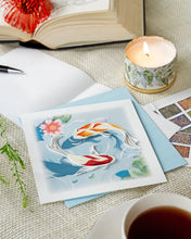 Load image into Gallery viewer, Koi Fish Pond Quilling Card
