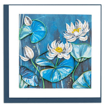 Load image into Gallery viewer, Lotus Pond Quilling Card
