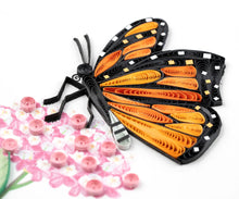 Load image into Gallery viewer, Monarch + Milkweed Quilling Card
