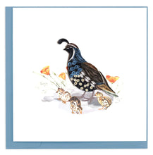 Load image into Gallery viewer, Quail + Chicks Quilling Card
