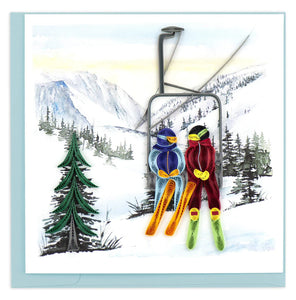 Ski Lift Quilling Card