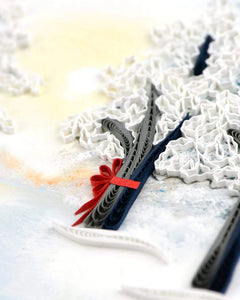 Snow Covered Trees Quilling Card