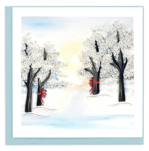 Snow Covered Trees Quilling Card