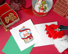Load image into Gallery viewer, Snow Globe Christmas Quilling Card
