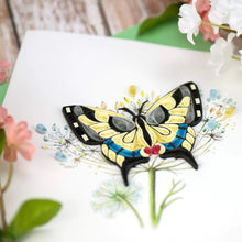 Load image into Gallery viewer, Swallowtail Butterfly Quilling Card
