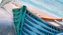 Load image into Gallery viewer, Two Boats on the Shore Quilling Card
