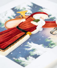 Load image into Gallery viewer, Vintage Santa Quilling Card
