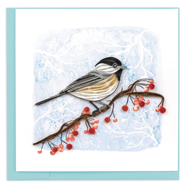 Winter Chickadee Quilling Card