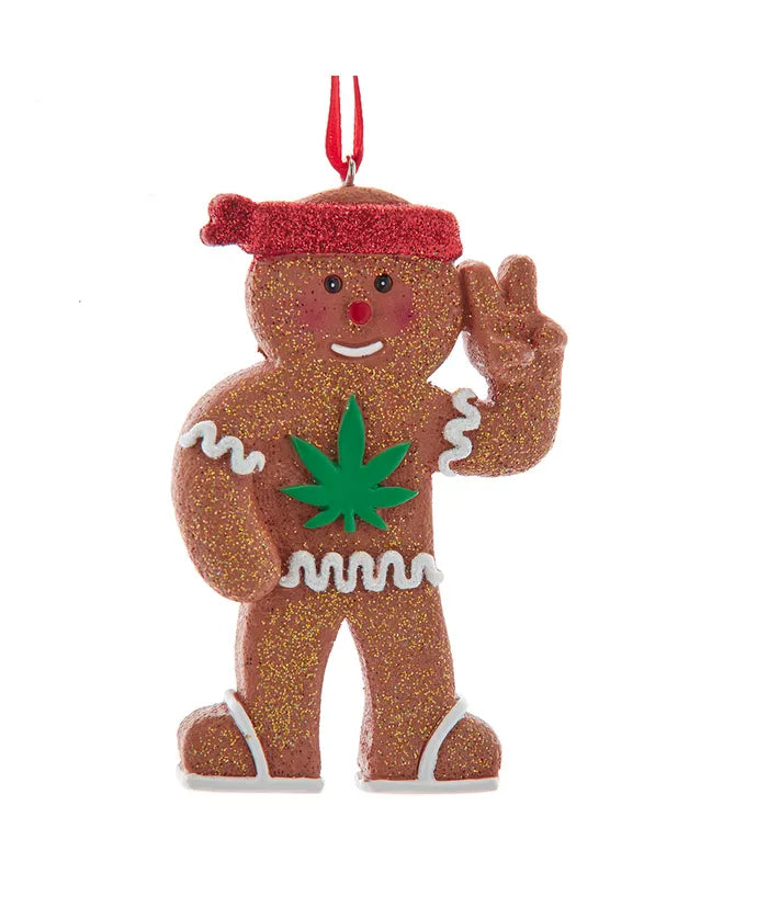 Gingerbread Man Cannabis Ornament