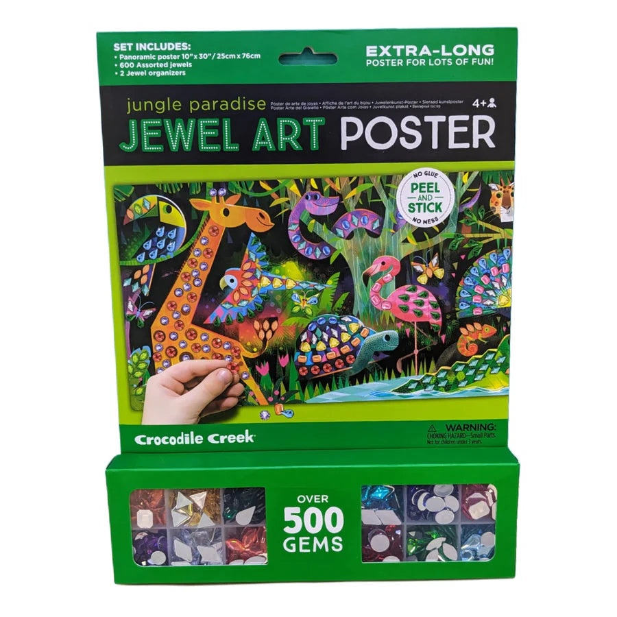 Crocodile Creek Jewel Art Poster | Jungle Paradise