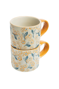 Vintage Garden Mug, Orange