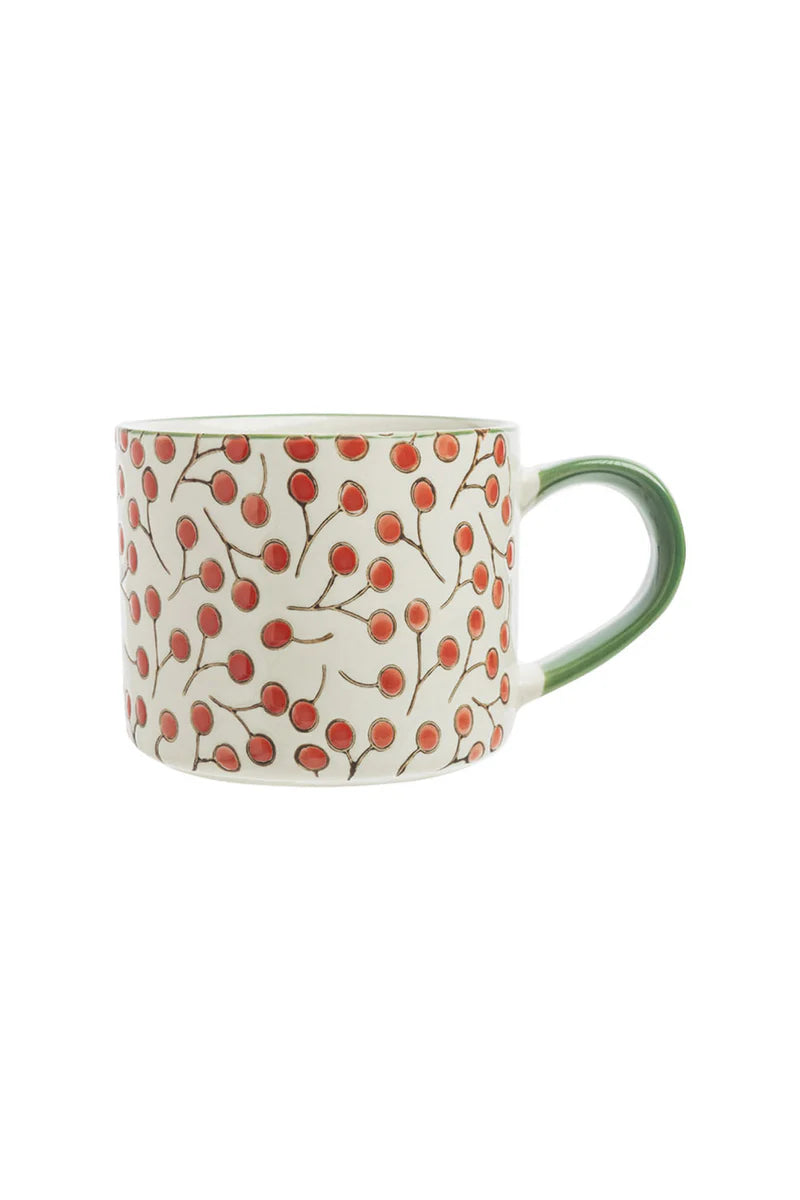 Vintage Garden Mug, Red
