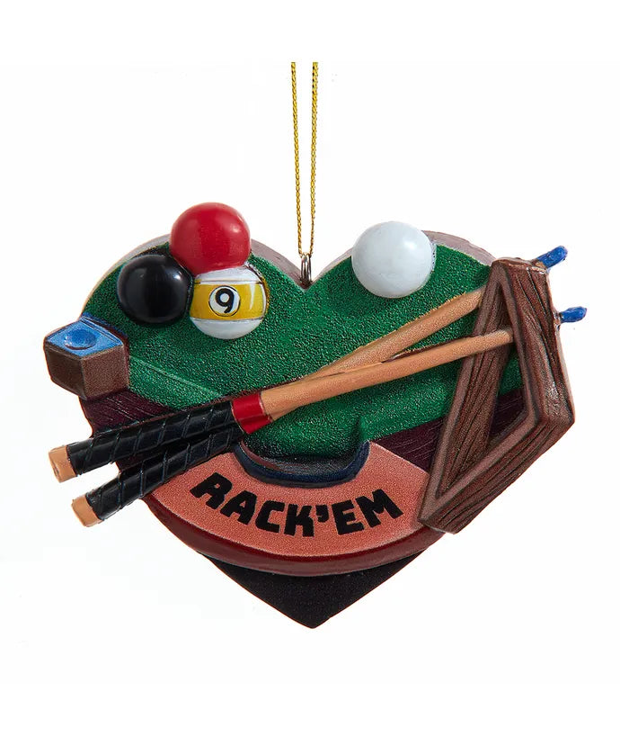 Heart Shaped Billiards Ornament