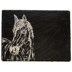 Horse Portrait Slate Cheese Board