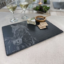 Load image into Gallery viewer, Horse Portrait Slate Cheese Board
