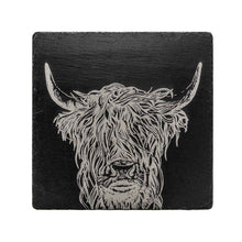 Load image into Gallery viewer, Highland Cow Slate Pot Stand
