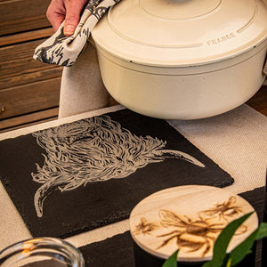 Highland Cow Slate Pot Stand