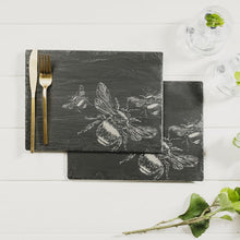 Load image into Gallery viewer, Bee Slate Tablemats, Set of 2
