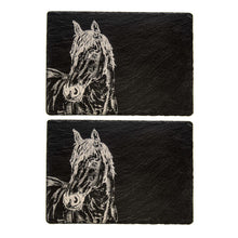 Load image into Gallery viewer, Horse Portrait Slate Placemats
