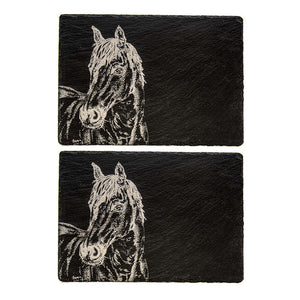 Horse Portrait Slate Placemats