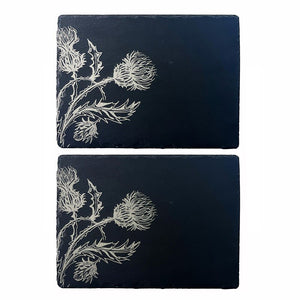 Thistle Trio Slate Placemats, Set of 2