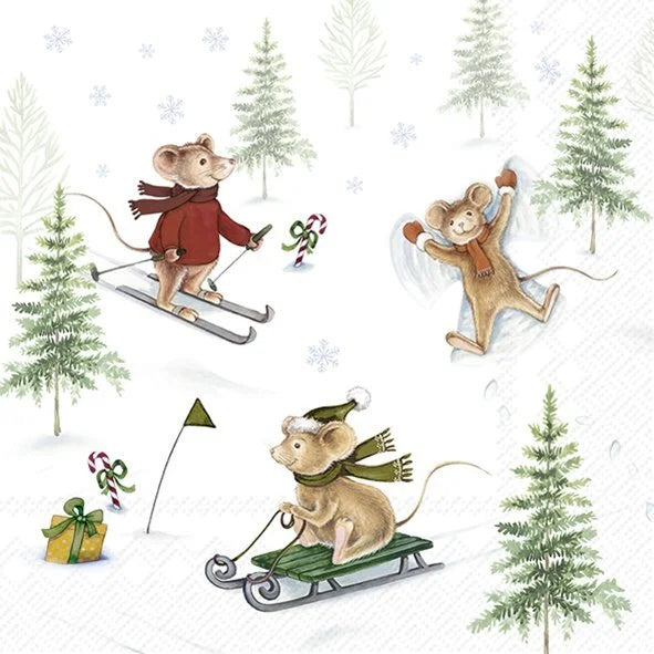 Winter Snow Fun Lunch Napkin