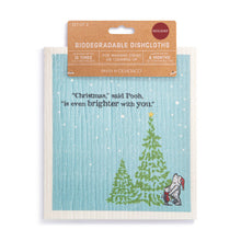 Load image into Gallery viewer, Winnie The Pooh Holiday Biodegradable Dish Cloths Set of 2 - Brighter With You
