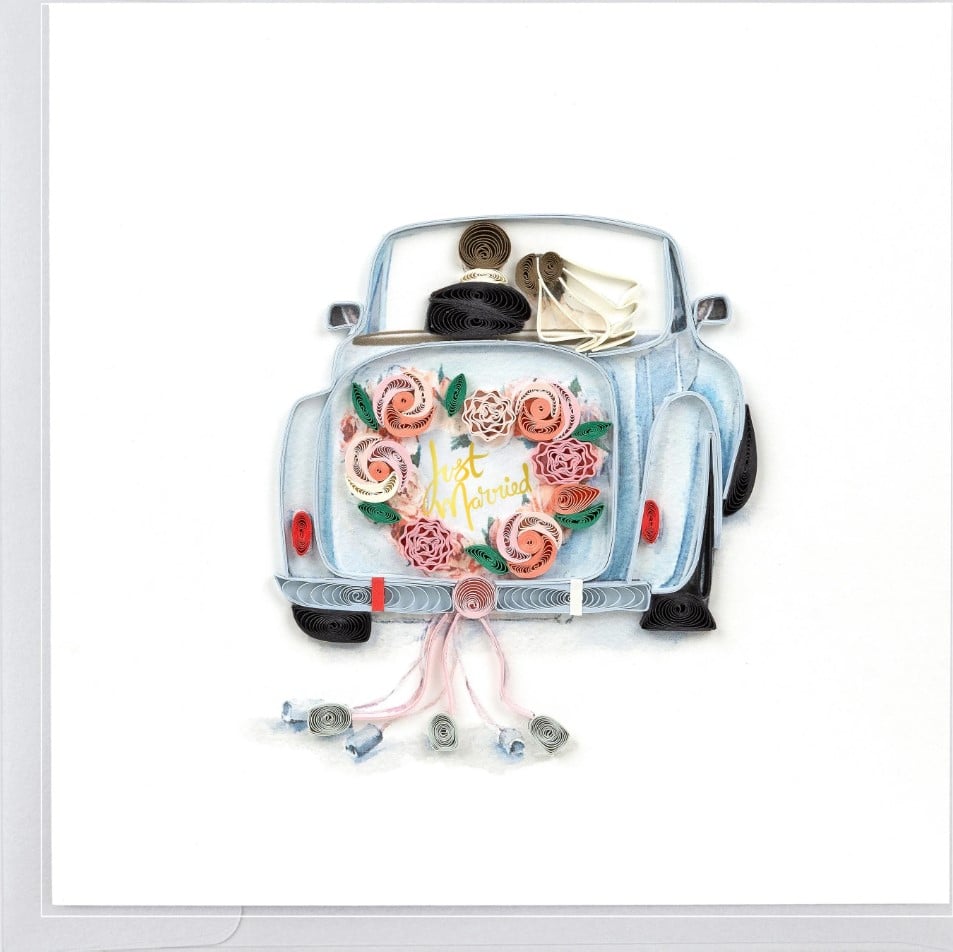 Just Married Quilling Card