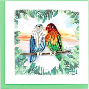 Pair of Lovebirds Quilling Card