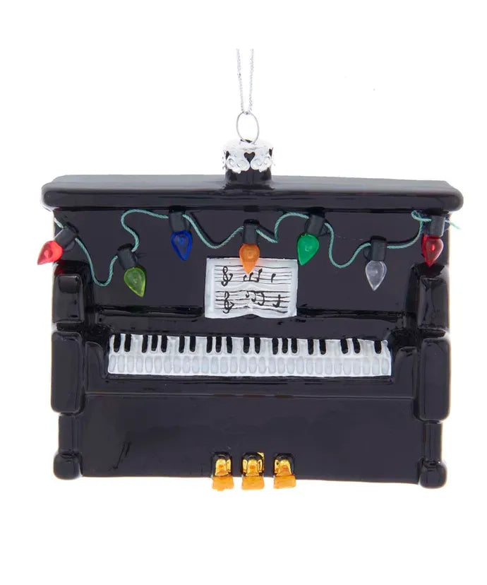 Upright Piano Glass Ornament