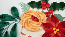 Load image into Gallery viewer, Christmas Stocking Bouquet Quilling Card

