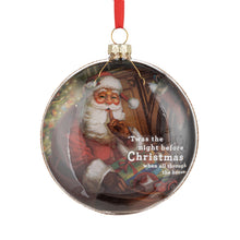 Load image into Gallery viewer, 'Twas the Night Before Christmas Glass Disc Ornament

