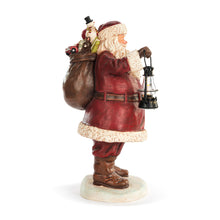 Load image into Gallery viewer, Lit Large Santa with Lantern Centerpiece
