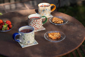 Vintage Garden Mug, Red